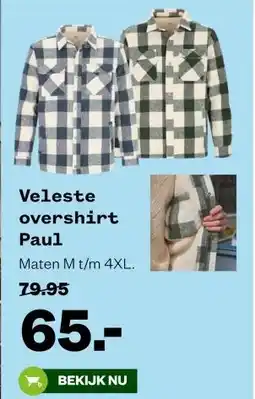 Welkoop Veleste overshirt Paul aanbieding