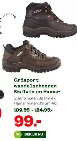Welkoop Grisport wandelschoenen Stelvio en Hamar aanbieding