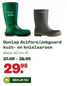 Welkoop Dunlop Acifort/Jobguard kuit- en knielaarzen aanbieding