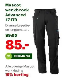 Welkoop Mascot werkbroek Advanced 17179 aanbieding