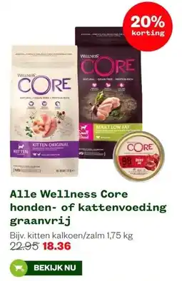 Welkoop Alle Wellness Core honden- of kattenvoeding graanvrij aanbieding