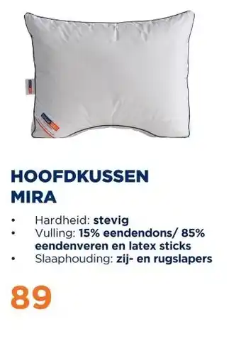 TotaalBED Hoofdkussen Mira | dons & latex | aanbieding