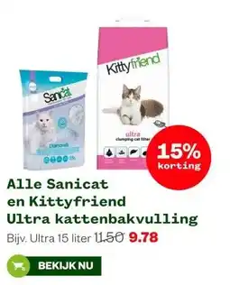 Welkoop Alle Sanicat en Kittyfriend Ultra kattenbakvulling aanbieding