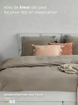 TotaalBED Dekbedovertrek Noa Taupe | aanbieding