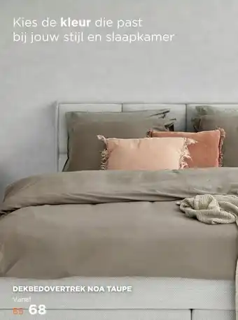 TotaalBED Dekbedovertrek Noa Taupe | aanbieding