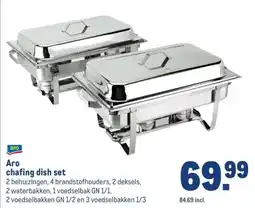Makro Aro chafing dish set aanbieding