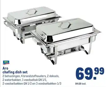 Makro Aro chafing dish set aanbieding