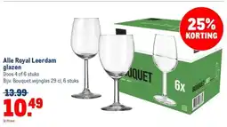 Makro Alle Royal Leerdam glazen aanbieding