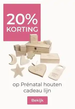 Prenatal Prénatal houten cadeau lijn aanbieding