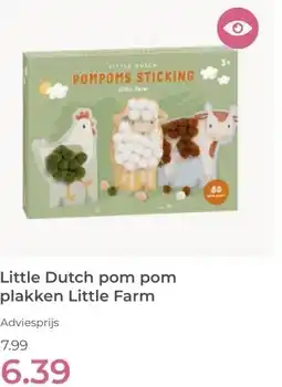 Prenatal Little Dutch pom pom plakken Little Farm aanbieding