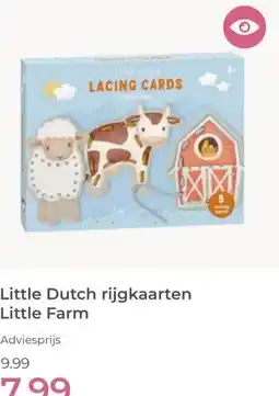 Prenatal Little Dutch rijgkaarten Little Farm aanbieding