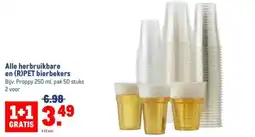 Makro Alle herbruikbare en (R)PET bierbekers aanbieding