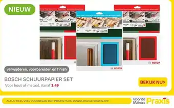 Praxis Bosch schuurpapier set aanbieding