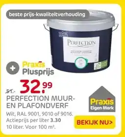 Praxis Perfection muur en plafondverf aanbieding