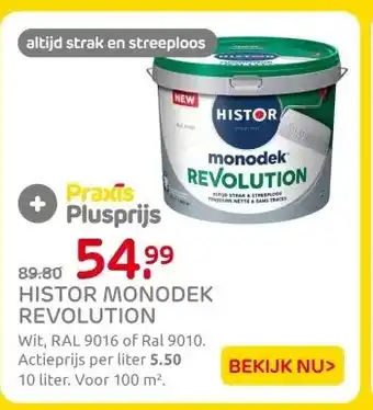 Praxis Histor monodek revolution aanbieding