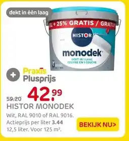 Praxis Histor monodek aanbieding