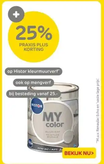 Praxis Op histor kleurmuurverf aanbieding