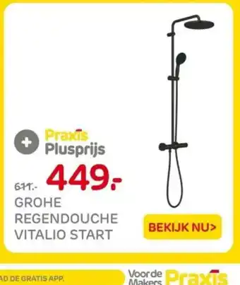 Praxis Grohe regendouche vitalio start aanbieding