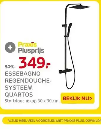 Praxis Essebagno regendouche systeem quartos aanbieding