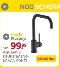 Praxis Aquavive keukenmeng kraan fonti aanbieding