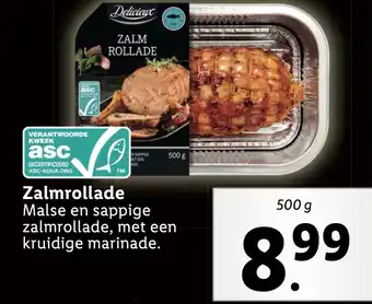 Lidl Zalmrollade Malse en sappige zalmrollade, met een kruidige marinade. aanbieding