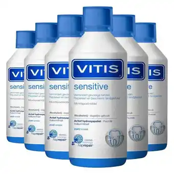 Plein.nl 6x Vitis Mondwater Sensitive 500 ml aanbieding