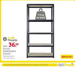 Praxis Atlas opbergrek zwart aanbieding