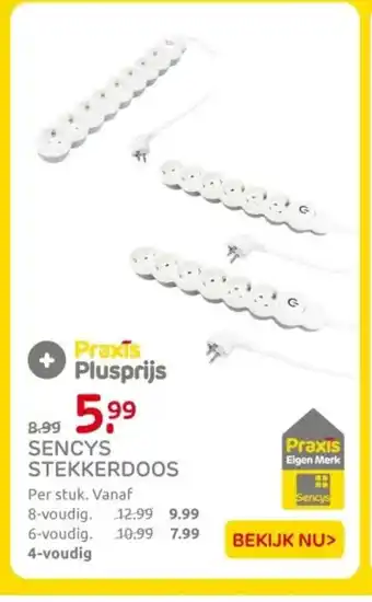 Praxis Sencys stekkerdoos aanbieding