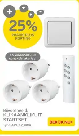 Praxis Op klikaanklikuit schakelmateriaal aanbieding