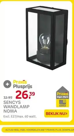 Praxis Sencys wandlamp noma aanbieding