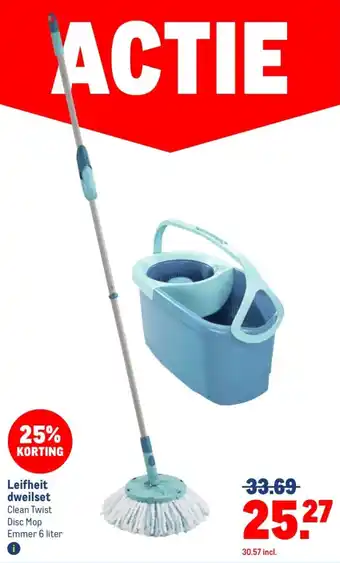 Makro Leifheit dweilset aanbieding