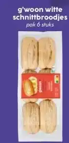 MCD Supermarkt g'woon witte schnittbroodjes aanbieding
