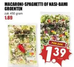 MCD Supermarkt MACARONI-SPAGHETTI OF NASI-BAMI GROENTEN aanbieding