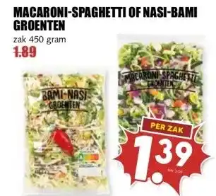 MCD Supermarkt MACARONI-SPAGHETTI OF NASI-BAMI GROENTEN aanbieding