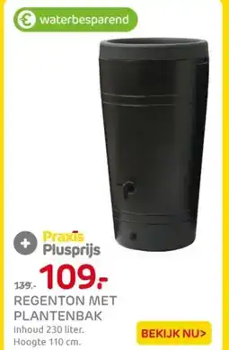 Praxis Regenton met plantenbak aanbieding