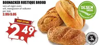 MCD Supermarkt BOONACKER RUSTIQUE BROOD aanbieding