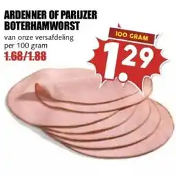 MCD Supermarkt ARDENNER OF PARIJZER BOTERHAMWORST van onze versafdeling aanbieding