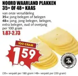 MCD Supermarkt NOORD WAARLAND PLAKKEN 35+ OF 48+ KAAS aanbieding
