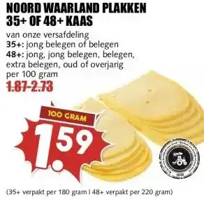 MCD Supermarkt NOORD WAARLAND PLAKKEN 35+ OF 48+ KAAS aanbieding