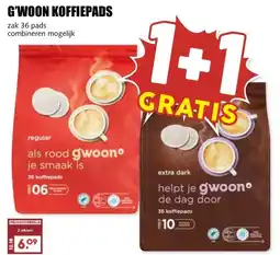 MCD Supermarkt G'WOON KOFFIEPADS aanbieding