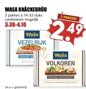 MCD Supermarkt WASA KNÄCKEBRÖD aanbieding