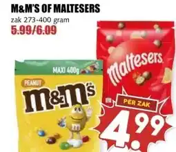 MCD Supermarkt M&M'S OF MALTESERS aanbieding