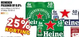 MCD Supermarkt HEINEKEN PILSENER OF 0.0% aanbieding