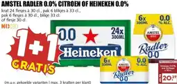 MCD Supermarkt AMSTEL RADLER 0.0% CITROEN OF HEINEKEN 0.0% aanbieding