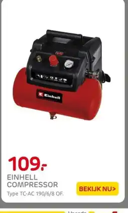Praxis Einhell compressor aanbieding
