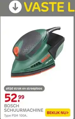 Praxis Bosch schuurmachine aanbieding