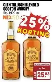 MCD Supermarkt GLEN TALLOCH BLENDED SCOTCH WHISKY aanbieding