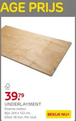 Praxis Underlayment aanbieding