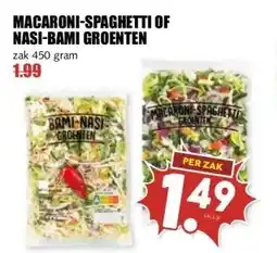 MCD Supermarkt MACARONI-SPAGHETTI OF NASI-BAMI GROENTEN aanbieding