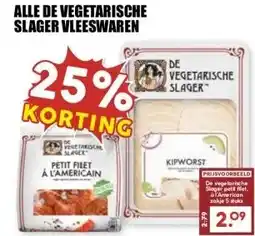 MCD Supermarkt ALLE DE VEGETARISCHE SLAGER VLEESWAREN aanbieding